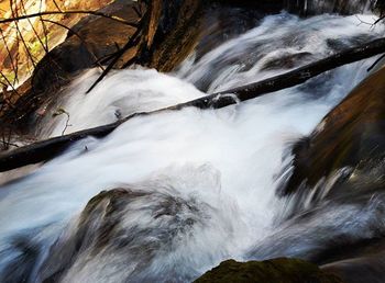 Scenic view of waterfall