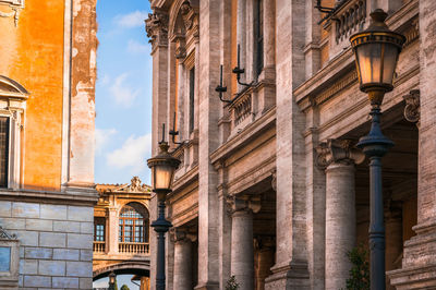 Low angle view of historical building