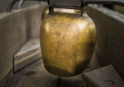 Close-up of apple on table at market