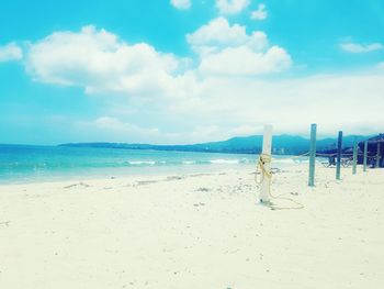 Panoramic view of beach against sky