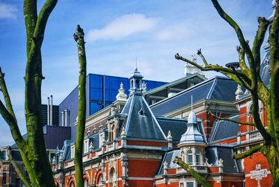 Low angle view of building against sky