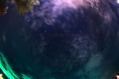 Close-up of star field against sky at night