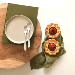 High angle view of breakfast served on table