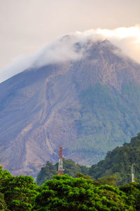 Scenic view of mountain range against sky