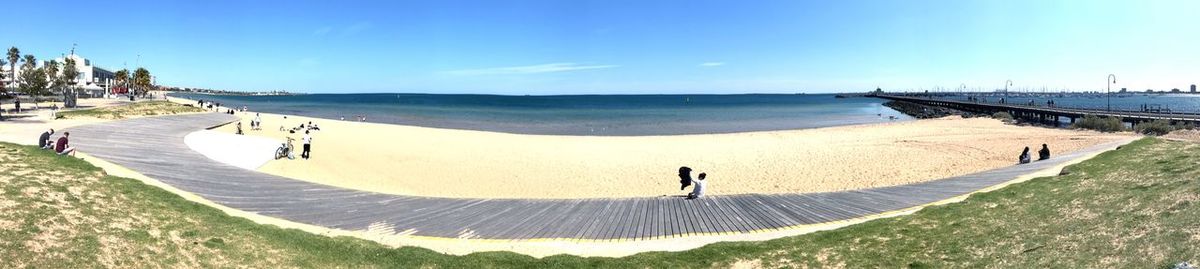 Panoramic view of beach against sky