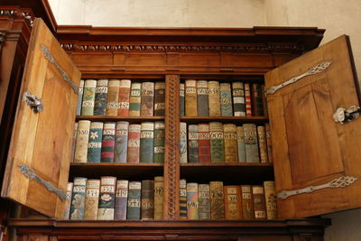 Close-up of books in library