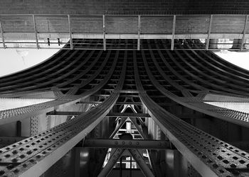 High angle view of staircase of building