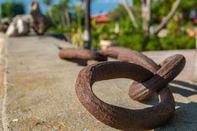 Close-up of old rusty metal