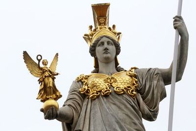 Athena statue against clear sky