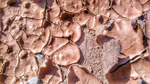 Full frame shot of cracked desert