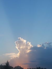 Scenic view of clouds in blue sky