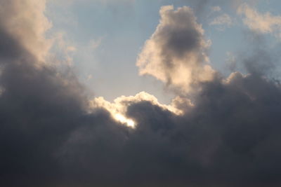 Low angle view of cloudy sky