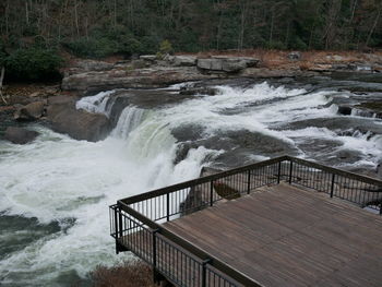 Scenic view of waterfall 