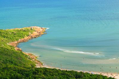 High angle view of sea shore