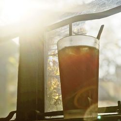 Close-up of drink in glass