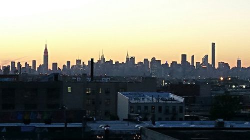 Cityscape at sunset