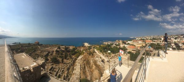 High angle view of beach