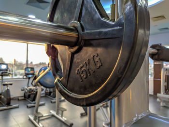 Close-up of text in train