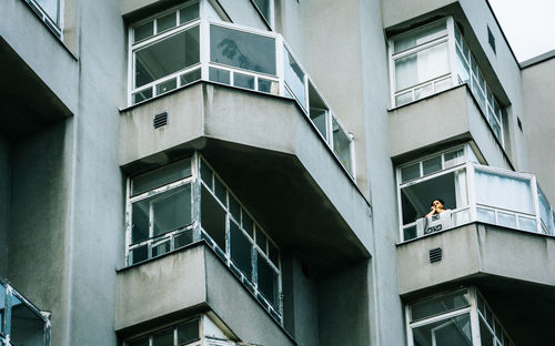 Low angle view of apartment building