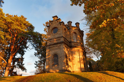 Low angle view of historical building