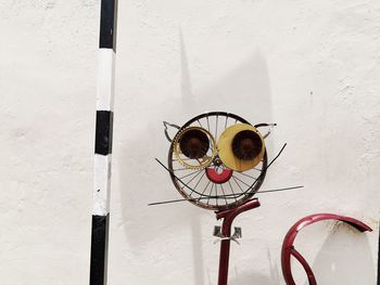 Close-up of a painting on wall