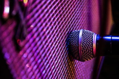 Close-up of purple curtain