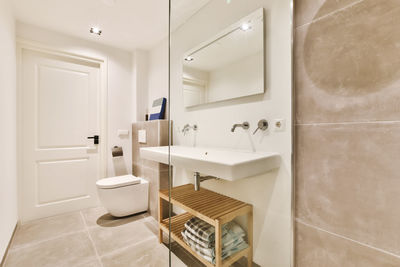 Interior of modern bathroom