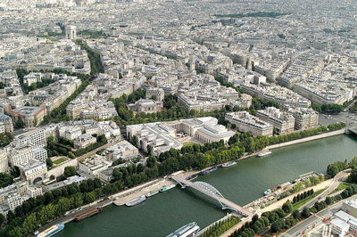 High angle shot of cityscape