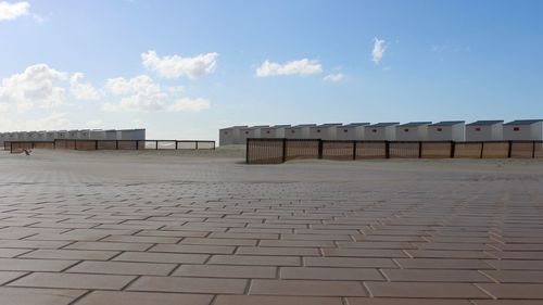 View of empty footpath