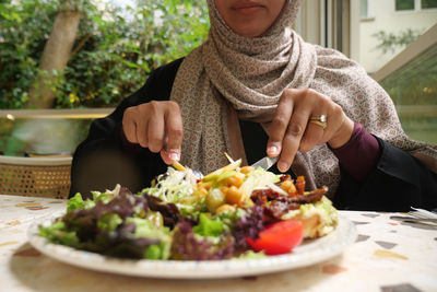 Close-up of food in plate