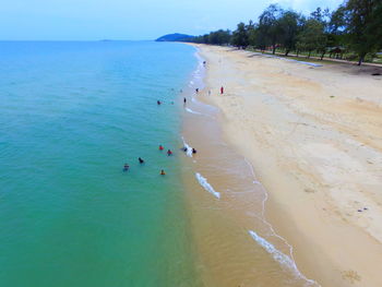 View of people on beach