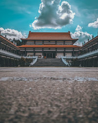 View of building against cloudy sky