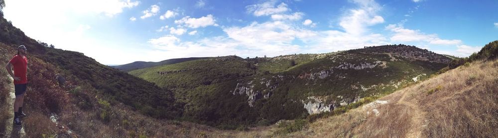 Panoramic shot of mountain range