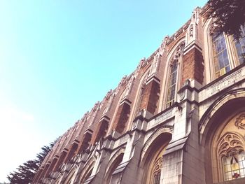 Low angle view of historical building against sky