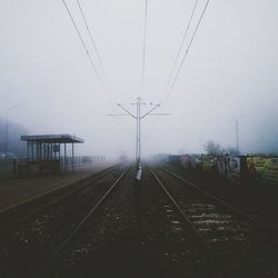Railroad tracks on railroad track