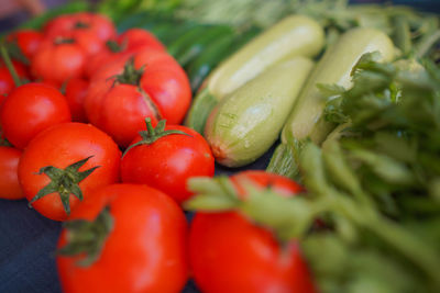 Close-up of tomatoes for sale in market