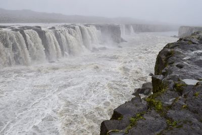 Scenic view of waterfall