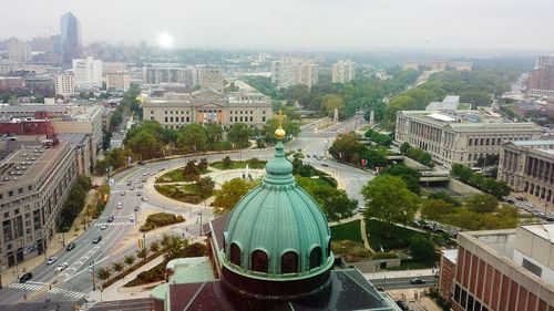 View of city street