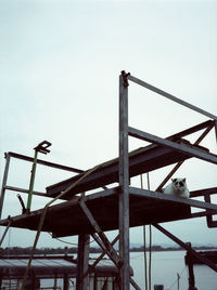 Low angle view of building against clear sky