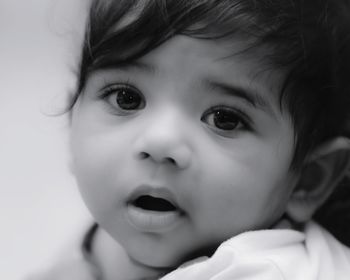 Close-up portrait of cute baby