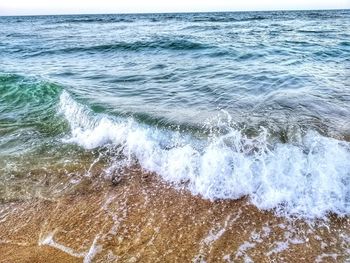 Waves rushing towards shore