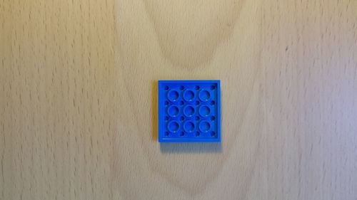 Close-up of blue wall