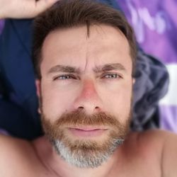 Close-up portrait of young man