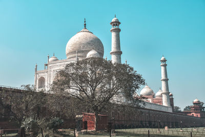 View of historic building against clear sky