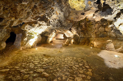 Rock formations in cave