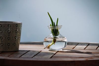 Close-up of vase on table