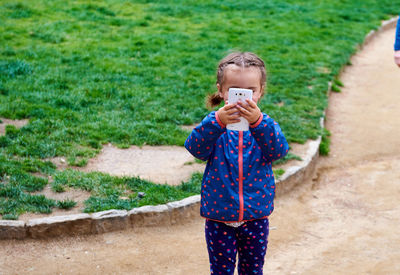 Portrait of man photographing