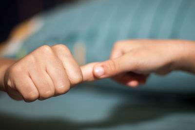 Close-up of hands