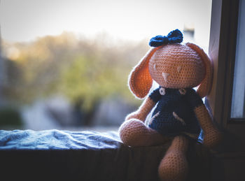 Close-up of stuffed toy on table