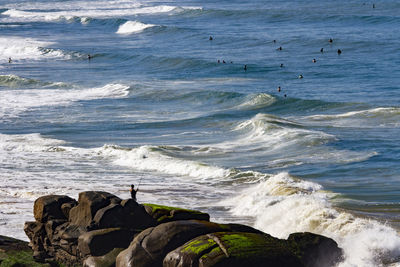 Scenic view of sea shore